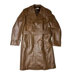 Beecroft and Bull Brown Leather Trench coat